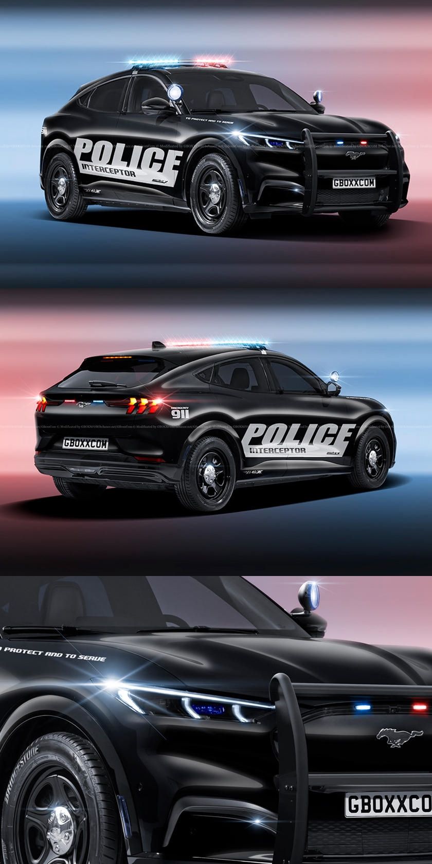 Ford Mustang Mach-E Begs To Become A Police Car. Good luck trying to outrun  it. | Police cars, Police car lights, Police truck